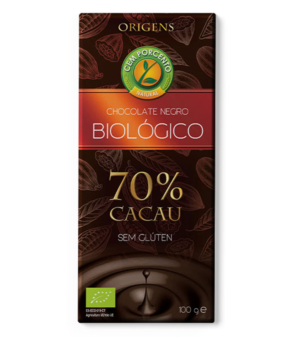 chocolate negro 70% cacau bio