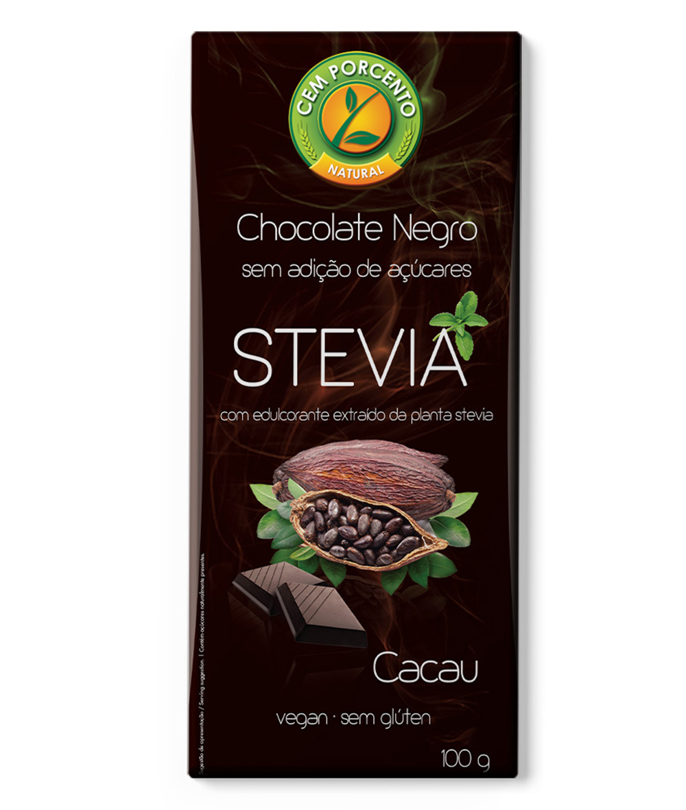 chocolate negro stevia 100g