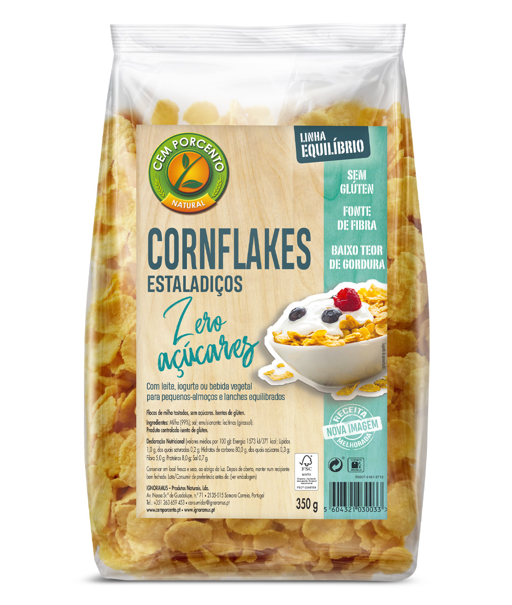 cornflakes + estaladiços sem açúcar e sem glúten 350g