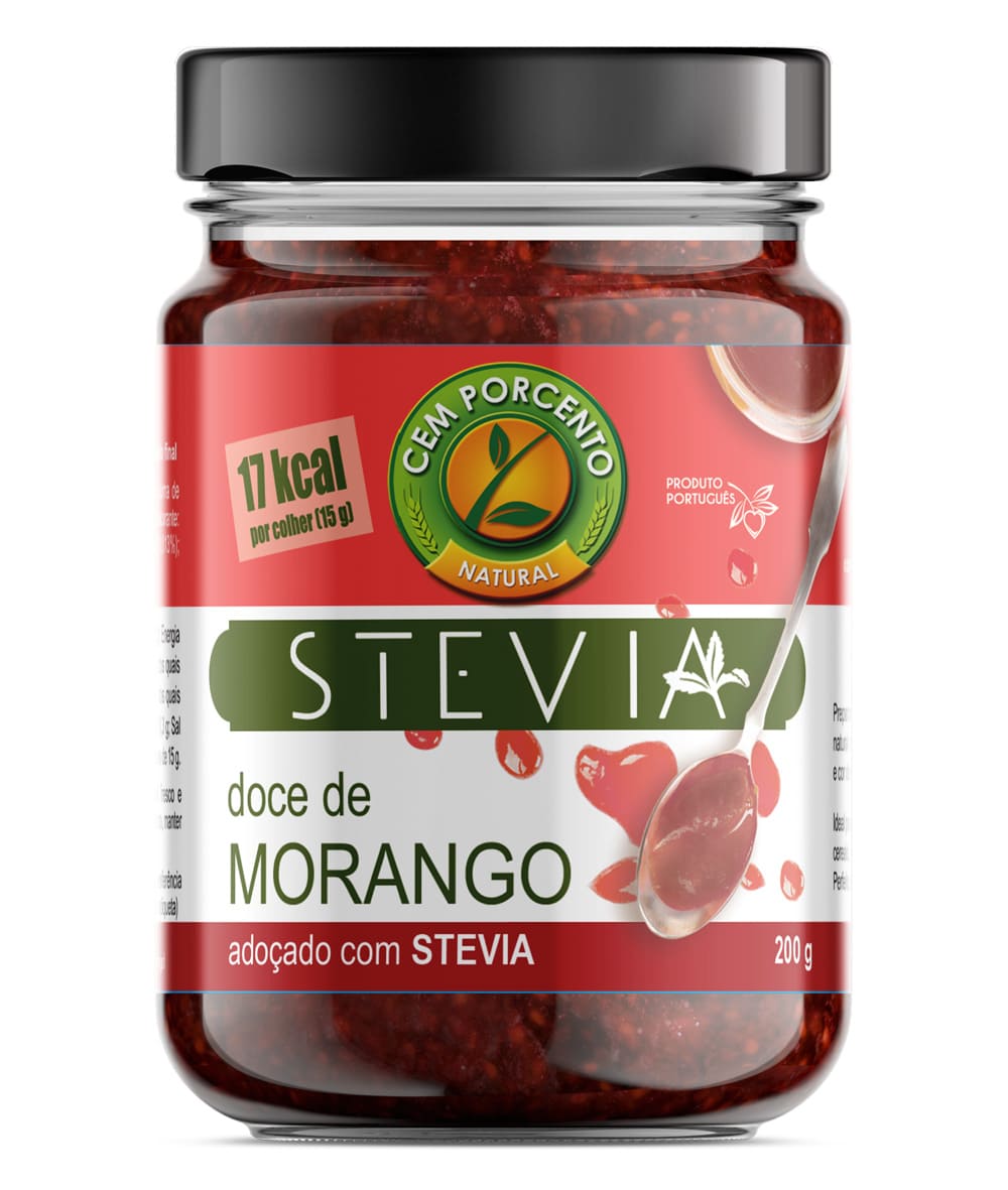 doce de morango com stevia 200g
