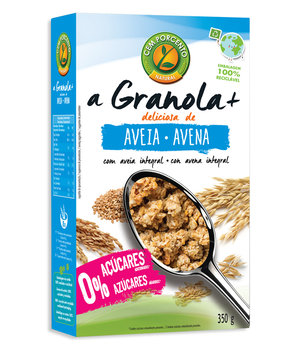 granola + aveia integral sem açúcar 350g
