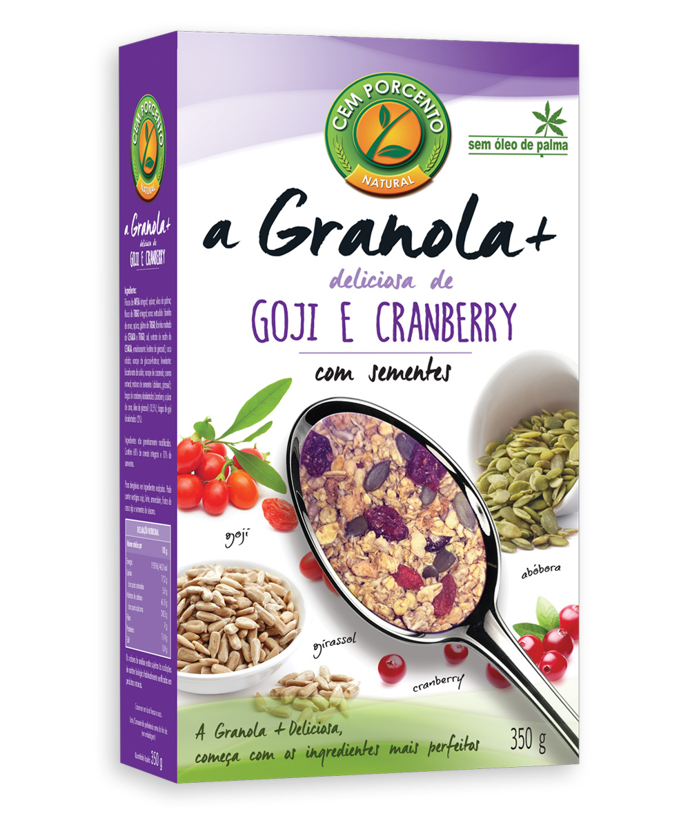 granola + deliciosa goji e cranberry 350g