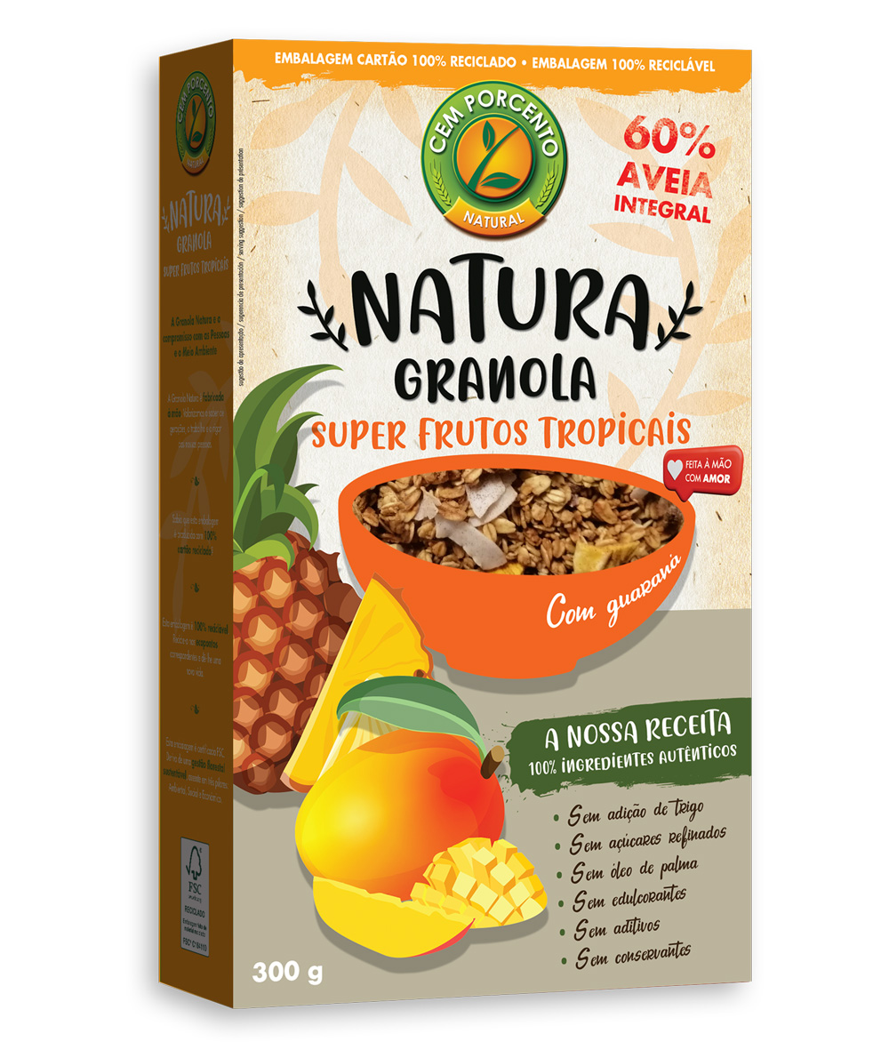 granola natura super frutos tropicais 300g