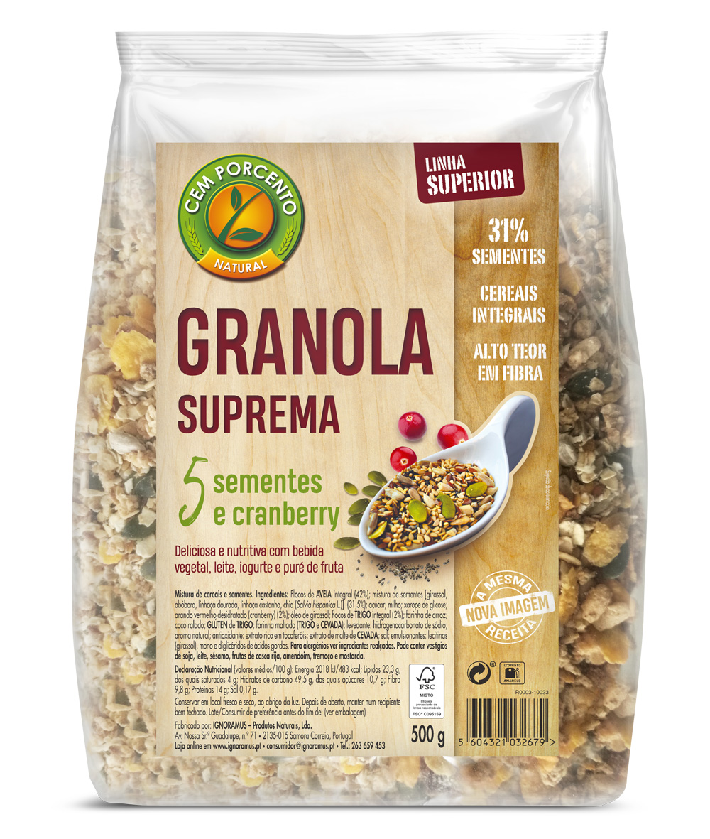 granola suprema 5 sementes 500g