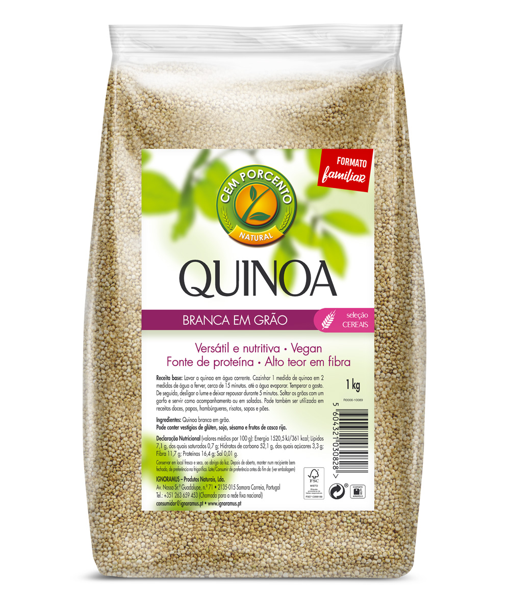 quinoa branca em grão 1kg