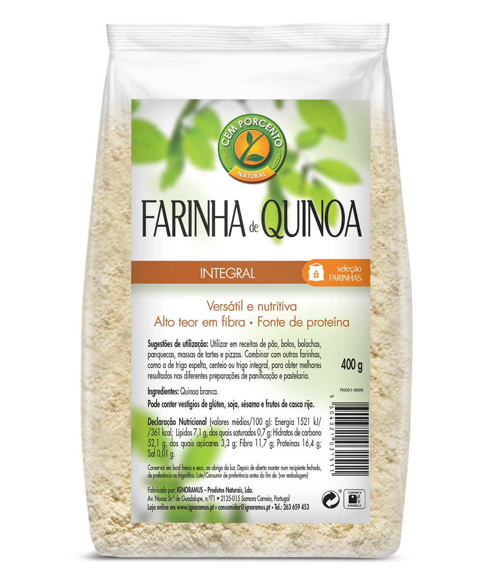 quinoa branca moída 400g