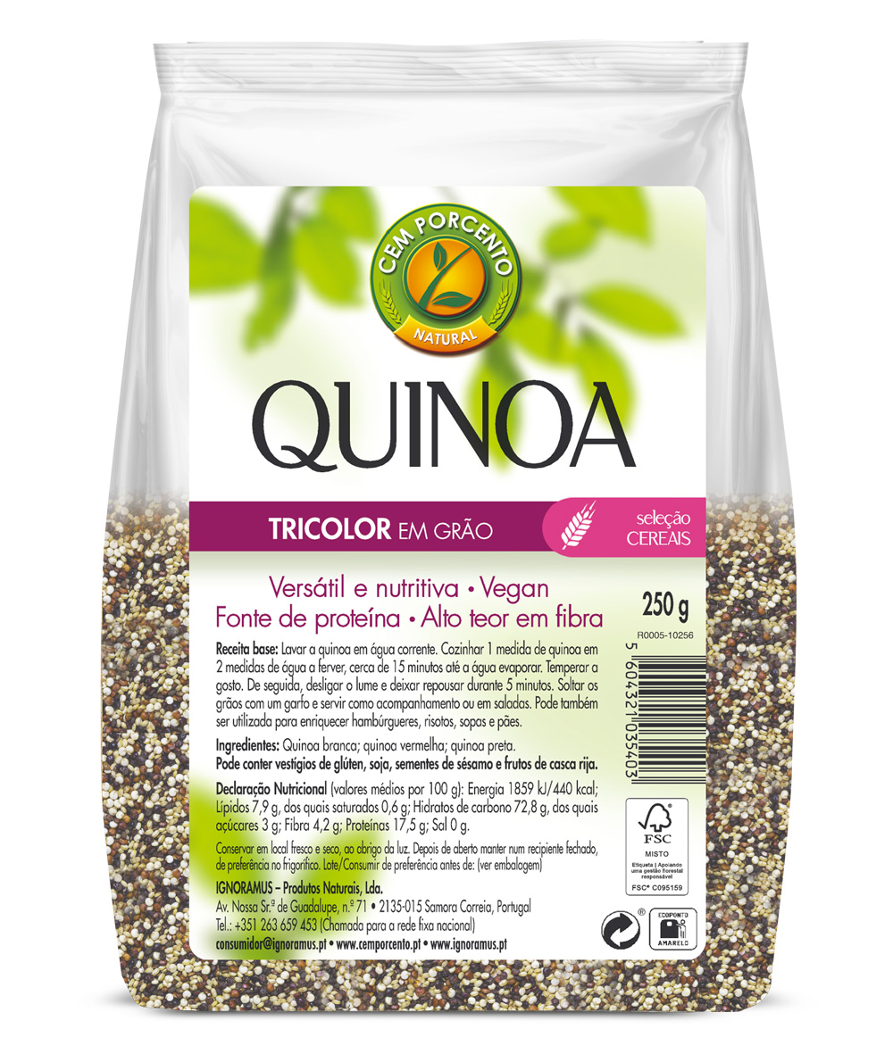 quinoa tricolor em grão 250g