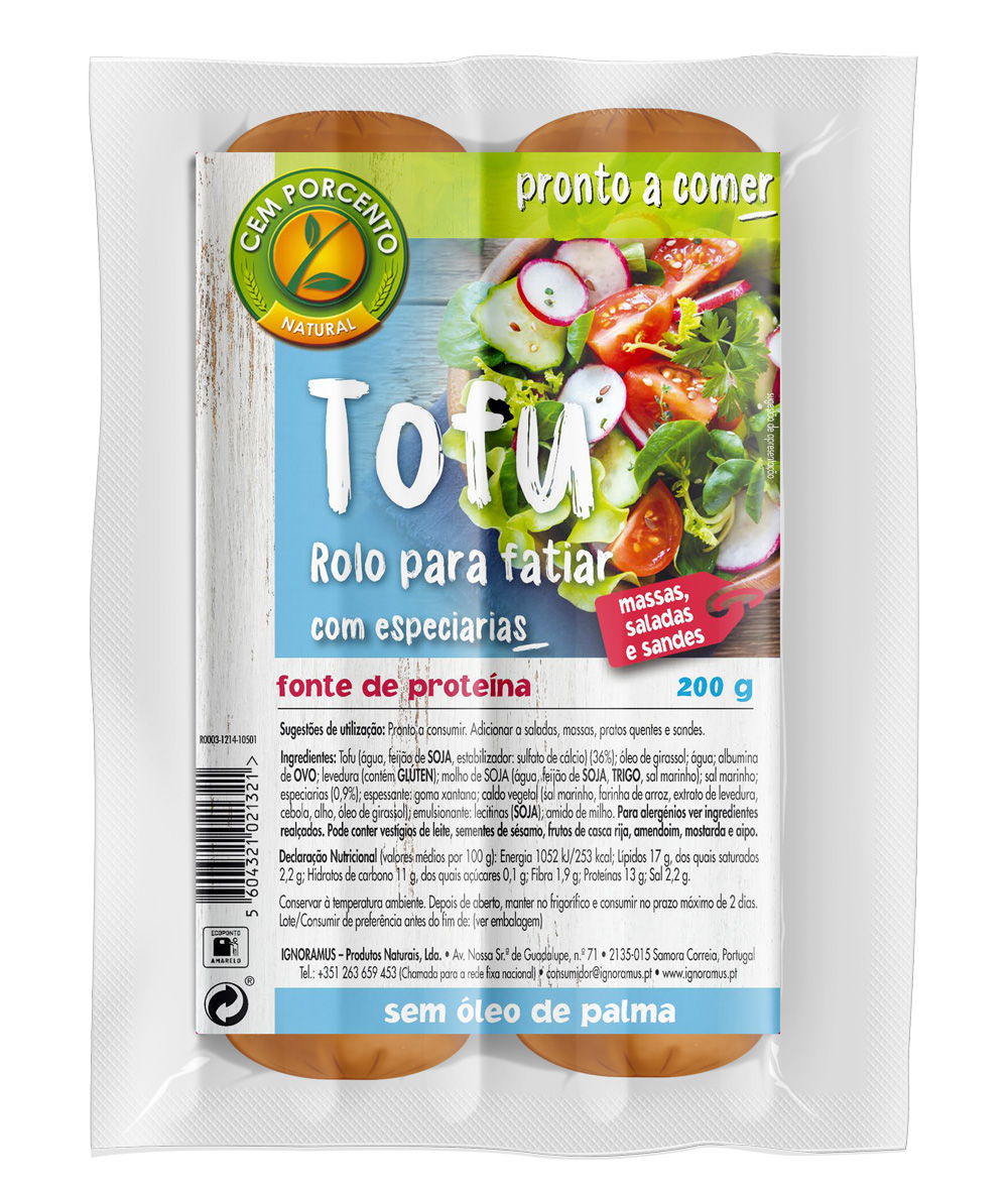 rolo de tofu e ervas 200g